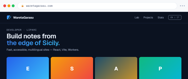 The portfolio you're reading right now.
